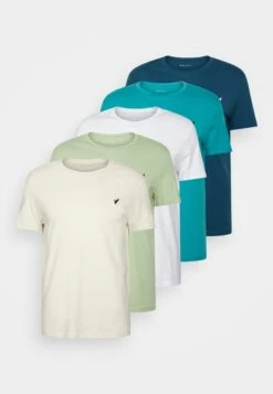 Pier One 5 Pack - Camiseta Básica - White/Blue/Stone -Pier One Ventas 00fec76a23194020b0f0894c5c8fb3e1