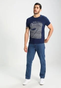 Pier One Camiseta Estampada - Dark Blue/White -Pier One Ventas 06ab58ea59a0459eb1744c727fbfd451