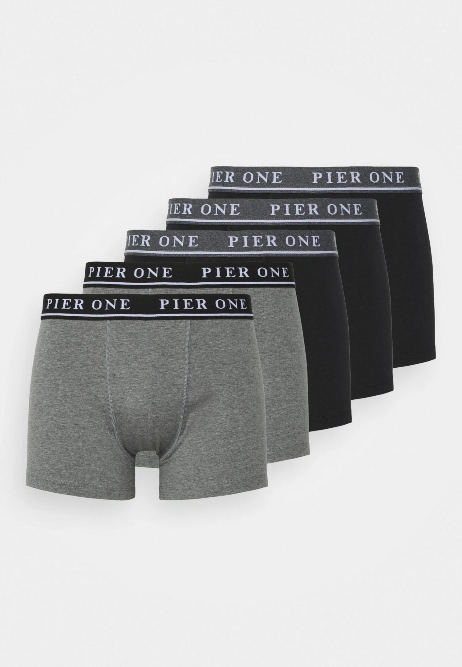 Pier One 5 Pack - Culotte -Black/Mottled Dark Grey 3 Pier One 5 Pack - Culotte -Black/Mottled Dark Grey