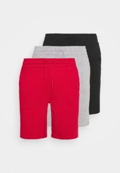 Pier One 3 Pack - Pantalón De Pijama - Black/Mottled Dark Grey/Red -Pier One Ventas 1018d5571e7c4e20970232840d5a3d54