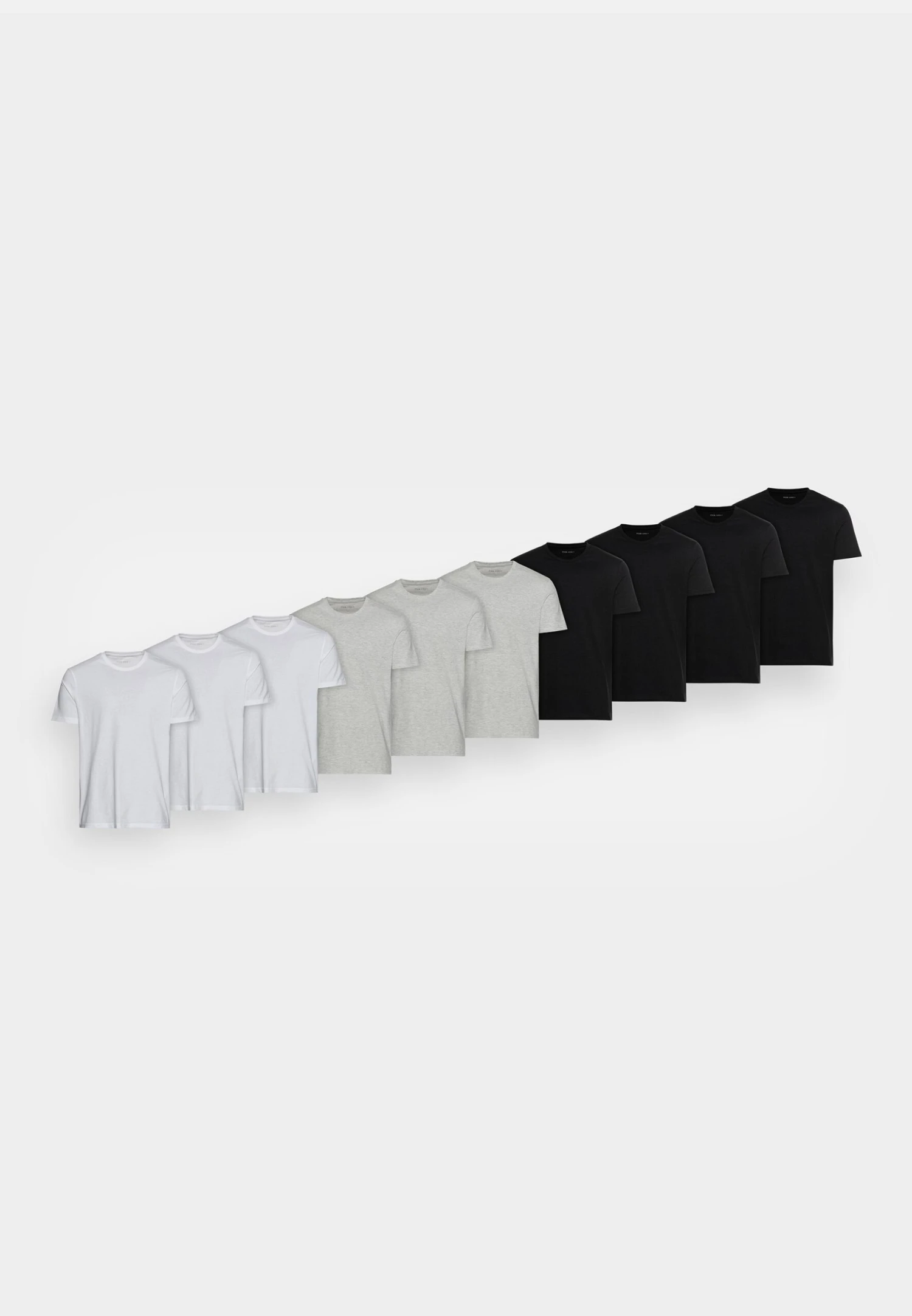 Pier One 10 Pack - Camiseta Básica - Mottled Light Grey/Black/White 7 Pier One 10 Pack - Camiseta Básica - Mottled Light Grey/Black/White - Imagen 5