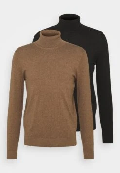 Pier One 2 Pack - Basic Turtleneck - Jersey De Punto - Black/Mottled Brown -Pier One Ventas 3122488e084f414d9b220d1f3fd8aecc
