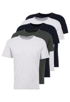 Pier One 5 Pack - Camiseta Básica - Dark Blue/Grey/Khaki -Pier One Ventas 325cf046ffc64432affa66ab60fd39f6