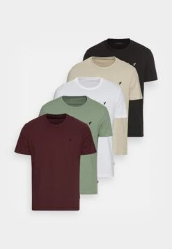 Pier One 5 Pack - Camiseta Básica - White/Green/Bordeaux/Black/Beige -Pier One Ventas 388df4ed46f64c049d4079afe6c50dc9