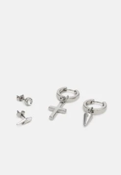 Pier One 3 Pack Unisex - Pendientes - Silver-Coloured -Pier One Ventas 3cd8712c5f384a889eb27469ebf636c4