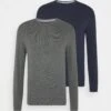 Pier One 2 Pack- Jersey De Punto - Dark Blue/Mottled Dark Grey -Pier One Ventas 468e5906df344faab14665818a4f3a0f