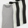 Pier One 5 Pack - Camiseta Interior - 802 - Black_102 - Grey_001 - White -Pier One Ventas 46f8a04670f84f6ca6219bf7d3fe27a4