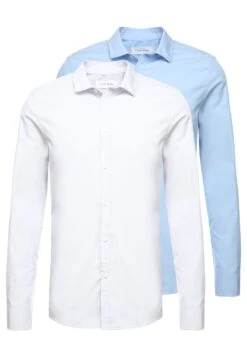 Pier One 2 Pack - Camisa Elegante - White/Light Blue -Pier One Ventas 4b52fa03446946f6b2cc1994aeb765da