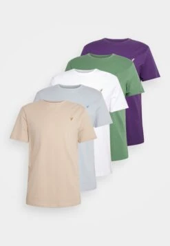Pier One Unisex 5 Pack - Camiseta Básica - Light Blue/Purple/White -Pier One Ventas 4dab7af2179d4e539c84571a9836ad97