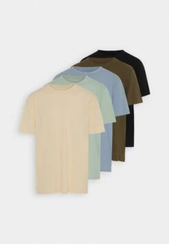 Pier One 5 Pack - Camiseta Básica - Mint/Off-White/Khaki -Pier One Ventas 5b5778993dfc4612b1bc7d2cac39f5f3