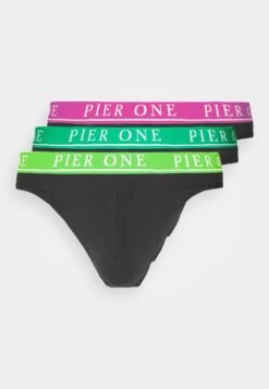 Pier One Branded Waistband Briefs 3 Pack - Braguitas - Black -Pier One Ventas 68332279d8a640caac60267b6cd7c785