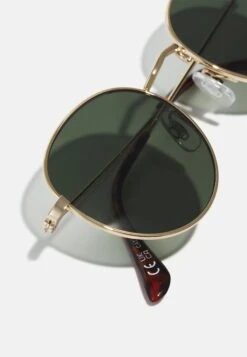 Pier One Unisex - Gafas De Sol - Gold-Coloured/Green -Pier One Ventas 757cc522f0d64d40943756228eeb0e2f