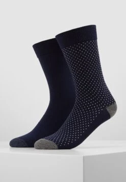 Pier One 5 Pack - Calcetines - Dark Blue/Mottled Grey -Pier One Ventas 790f625375ae42a0a115f29641ff457a