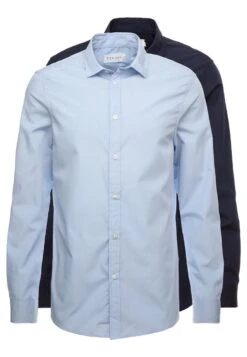 Pier One 2 Pack - Camisa Elegante - Light Blue/Dark Blue -Pier One Ventas 813ad76744ab42bcb5aac84160d3aeb6