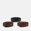 Pier One 3 Pack Unisex - Cinturón - Black/Brown /Cognac -Pier One Ventas 88ed98c354f84bff9b43540293b418f9