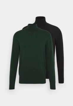 Pier One 2 Pack - Basic Turtleneck - Jersey De Punto - Black/Dark Green -Pier One Ventas 903218958e2e432c9ae54008d290ccf6