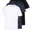Pier One 3 Pack - Camiseta Básica - Black/White/Blue -Pier One Ventas 9a7be9f8e1a446199ff4f3bca527601a