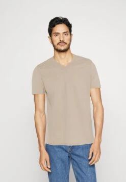 Pier One V Neck Bird Tonal 3 Pack - Camiseta Básica - Mint/Off-Whit/Blue Grey -Pier One Ventas a3e4761577204e7dafe412b7e673c679