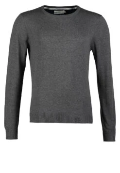 Pier One Basic Crewneck - Jersey De Punto - Dark Grey Melange -Pier One Ventas a544139b03e5432e9796573c491ff748