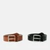 Pier One 2 Pack - Cinturón - 802 - Black_708 - Cognac -Pier One Ventas abeb01e9f66341298bd4d0757b9b6d0e