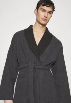 Pier One Shawl Towel Bathrobe - Albornoz - Dark Grey -Pier One Ventas aedd72cbd7d04b83bcef8a6c104e08f9