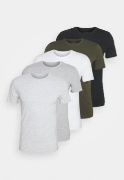Pier One 5 Pack - Camiseta Básica - Black/White/Light Grey -Pier One Ventas af2e3648ccfd4b198cd51d1c4b807340