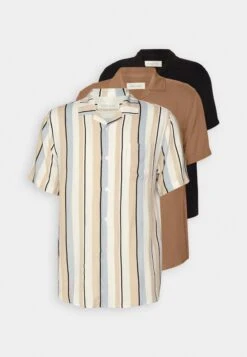 Pier One 3 Pack - Camisa - Beige/Black/White -Pier One Ventas bf32d3a56b6443bb9cbae5c468a40cf2