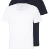 Pier One 2 Pack - Camiseta Básica - White/Dark Blue -Pier One Ventas c317d65fe9bd4dd2b5dfb2c9aa92192f