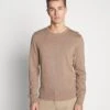 Pier One Basic Crewneck - Jersey De Punto - Mottled Beige