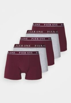 Pier One 5 Pack - Culotte - Bordeaux/Mottled Grey