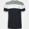 Pier One Polo - Grey/White/Dark Blue -Pier One Ventas d674a78374b048d99cc3fdce5505c45a