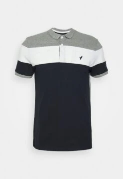 Pier One Polo - Grey/White/Dark Blue