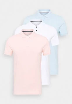 Pier One 3 Pack - Polo - White/Light Blue/Pink -Pier One Ventas e076d6446cf4456082c2304ae412145d