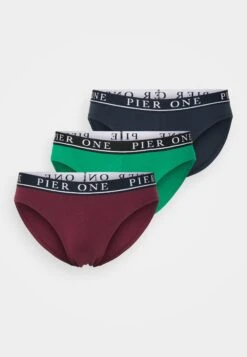 Pier One Branded Waistband Briefs 3 Pack - Braguitas - Dark Blue /Green/Bordeaux -Pier One Ventas e4133ac12af345d2ba6dfa134f8b50cd