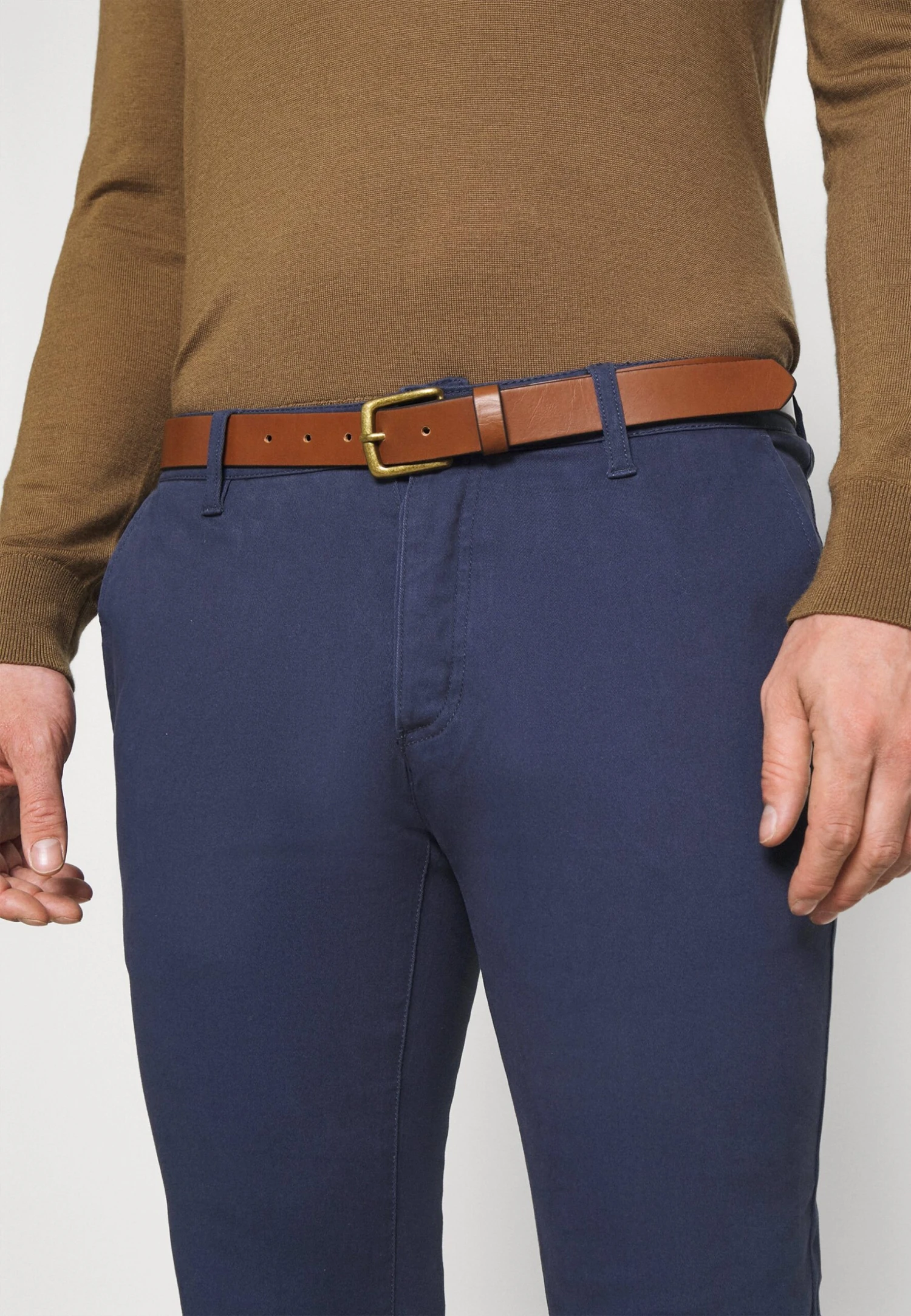 Pier One Belted - Pantalones Chinos - Dark Blue 7 Pier One Belted - Pantalones Chinos - Dark Blue - Imagen 5