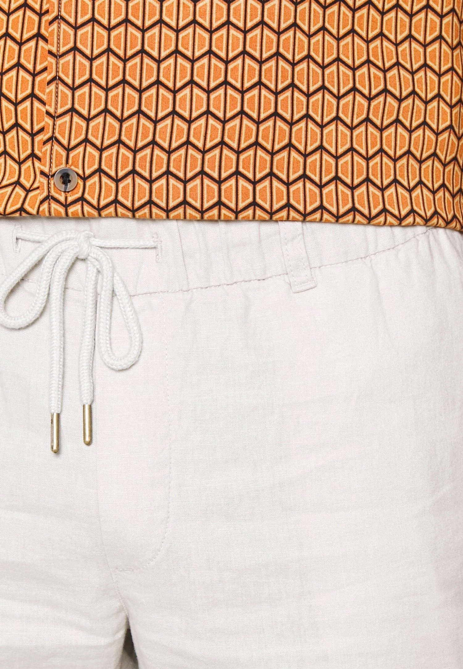 Pier One Linen Blend Drawcord Shorts- Shorts - Beige 9 Pier One Linen Blend Drawcord Shorts- Shorts - Beige - Imagen 7