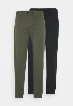 Pier One 2 Pack - Pantalón De Pijama - Black/Khaki -Pier One Ventas fceacdbd6c9c4aa79c27f8b710c32922