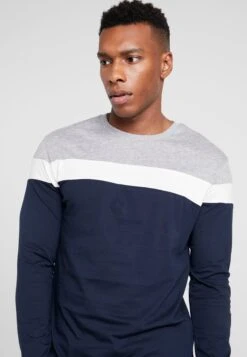 Pier One Camiseta De Manga Larga - Grey/Dark Blue -Pier One Ventas fe00904878e347c082c5811f3750ffa3